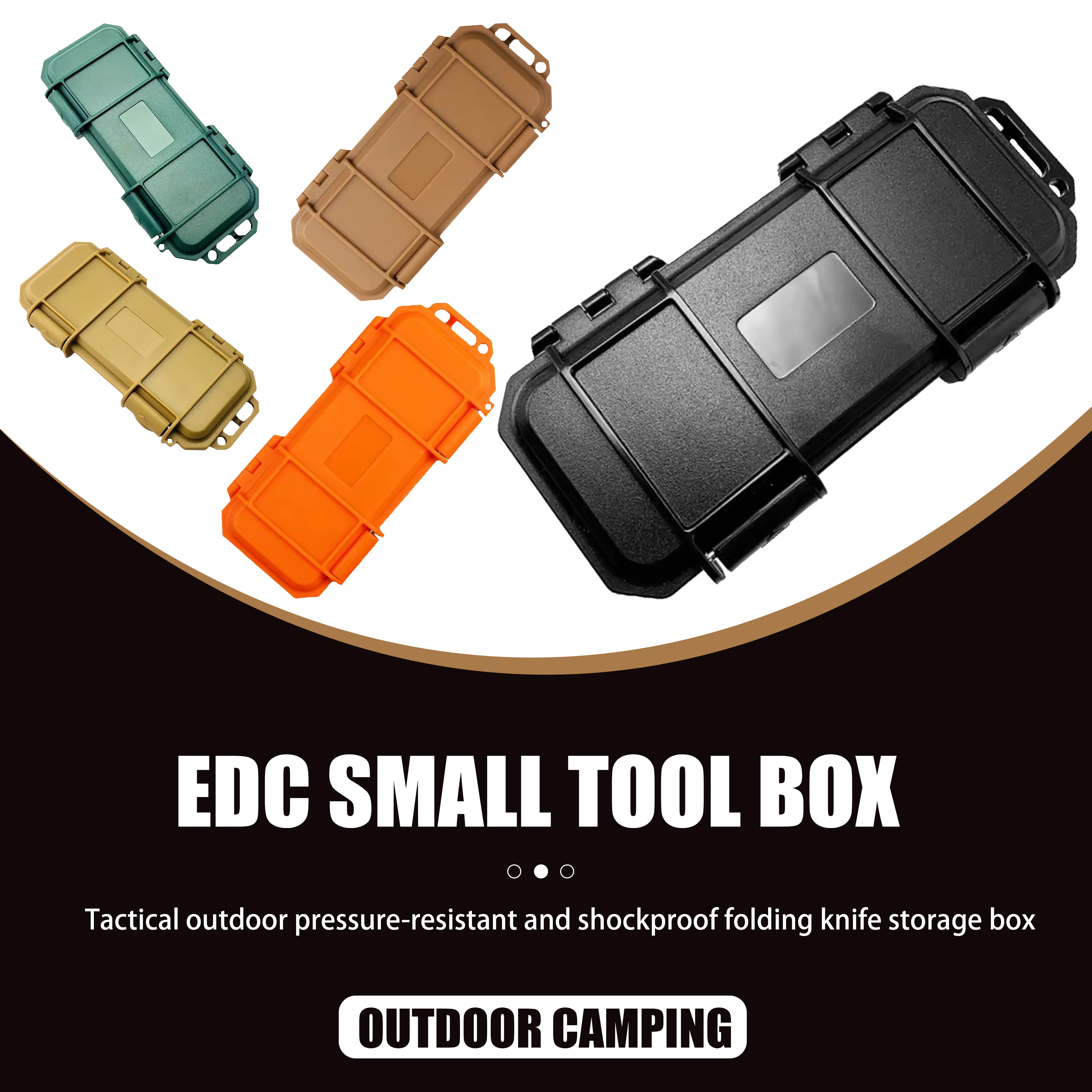 Outdoor Camping Folding Storage Box - Edc storage box, tactical outdoor pressure-resistant