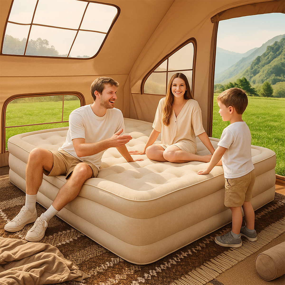 Outdoor Inflatable Camping Tent With Air Pump - 16i