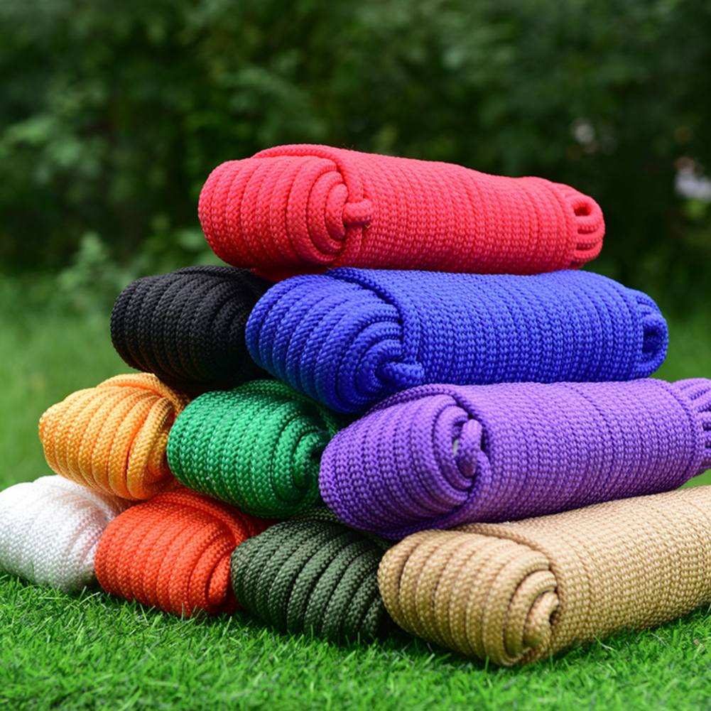 Outdoor Camping Extension Cord - 8mm Braided rope, 10m Outdoor Rope,