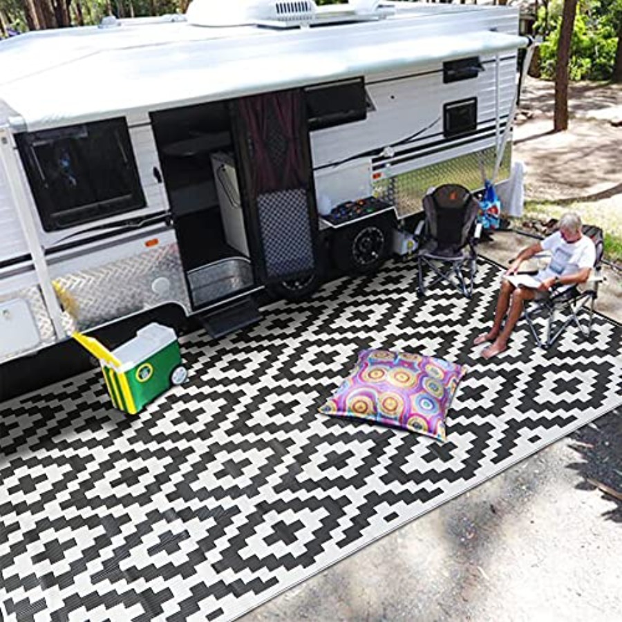 Outdoor Camping Decke - Waterproof Outdoor Rug 9x12 ft for