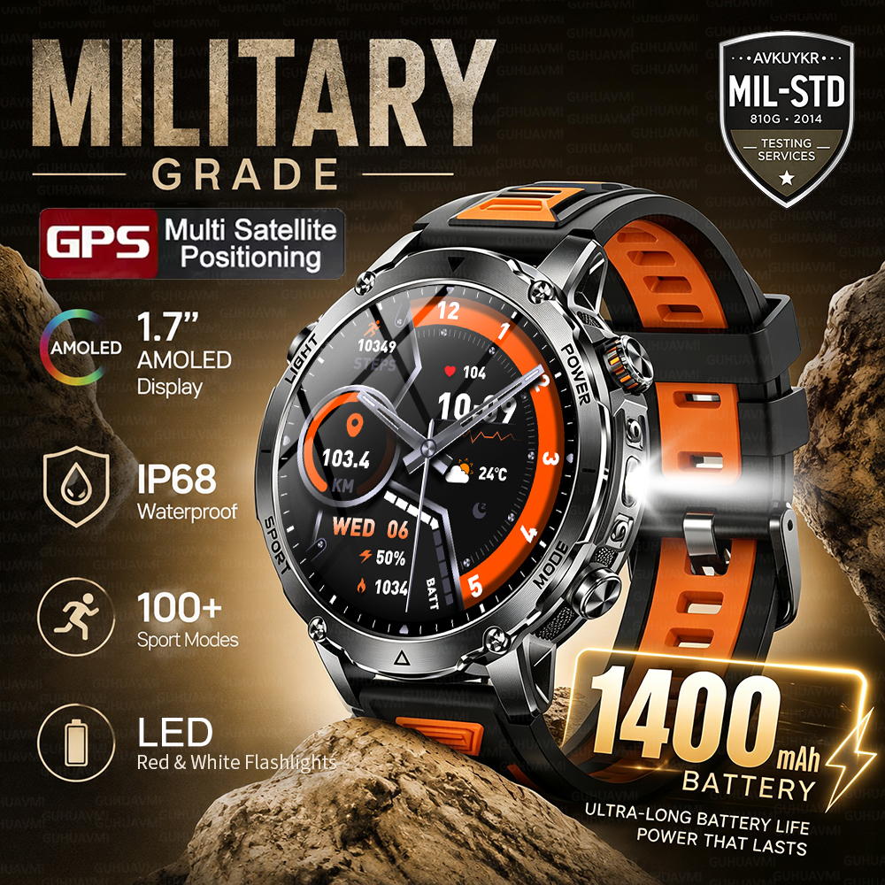 Outdoor Camping Japan - 2026 New GPS Tracker 1400mAh Smartwatch