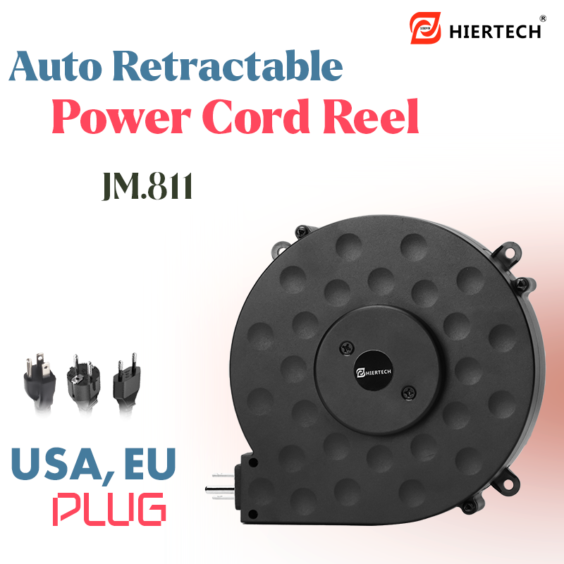 Outdoor Camping Extension Cord - Automatic Retractable Power Cord Reel 2m