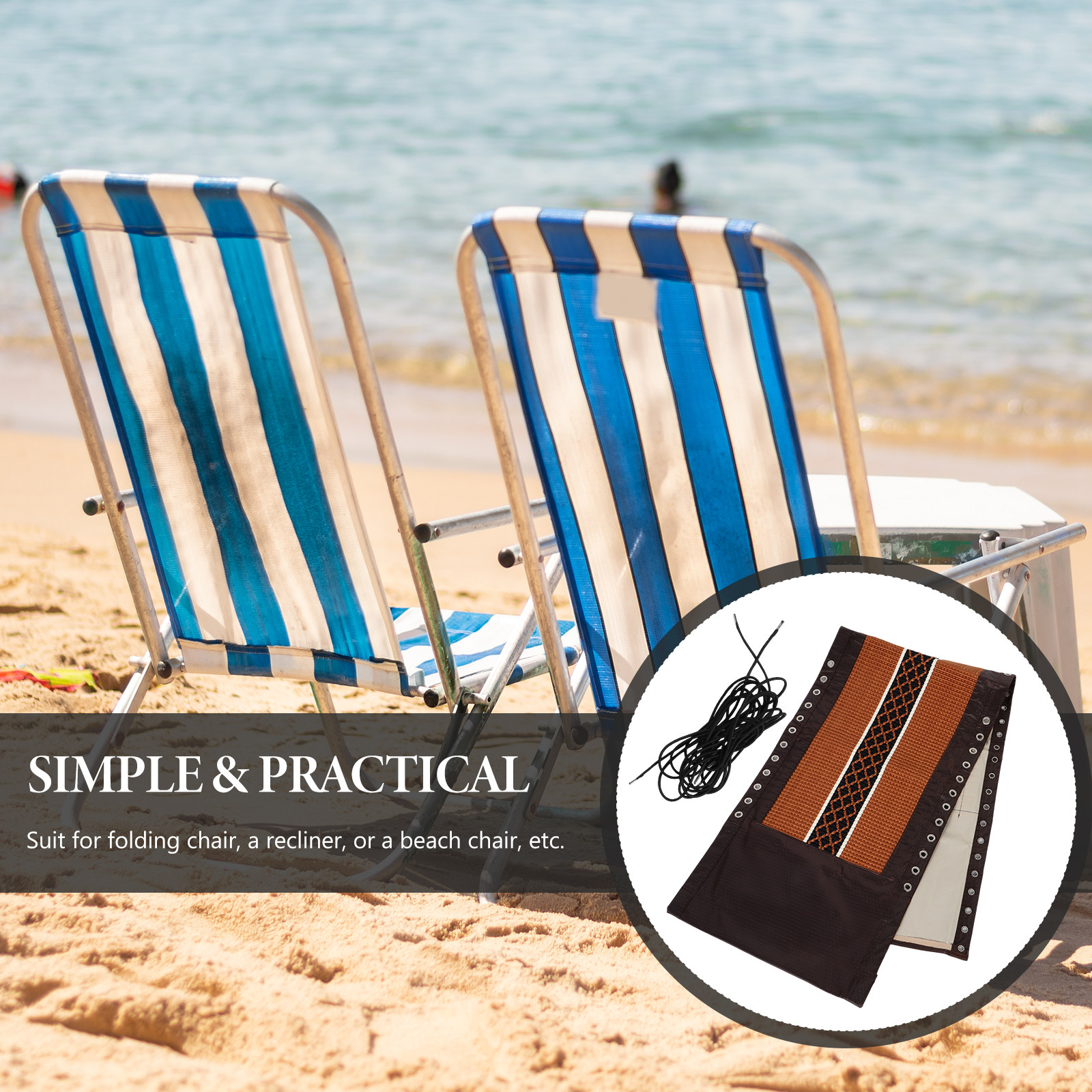 Outdoor Camping Decke - 1Set Portable Chair Replacement Fabric Sturdy