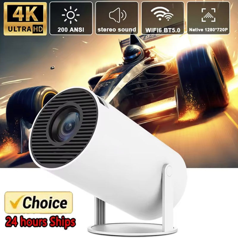 Outdoor Camping Movies - New HY300 Portable 4K Projector Android11