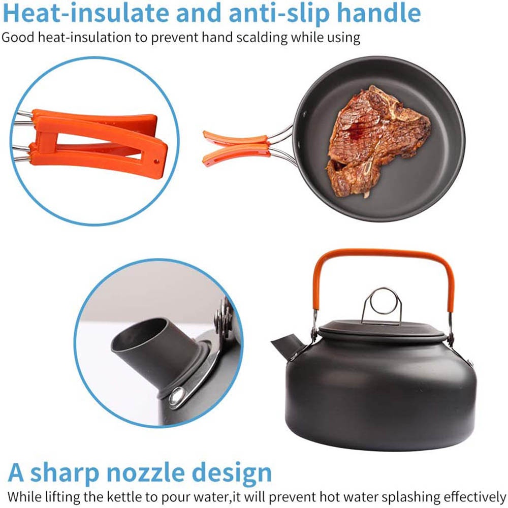 Outdoor camping cooker portabl - đánh giá và giá Outdoor Camping Kettle