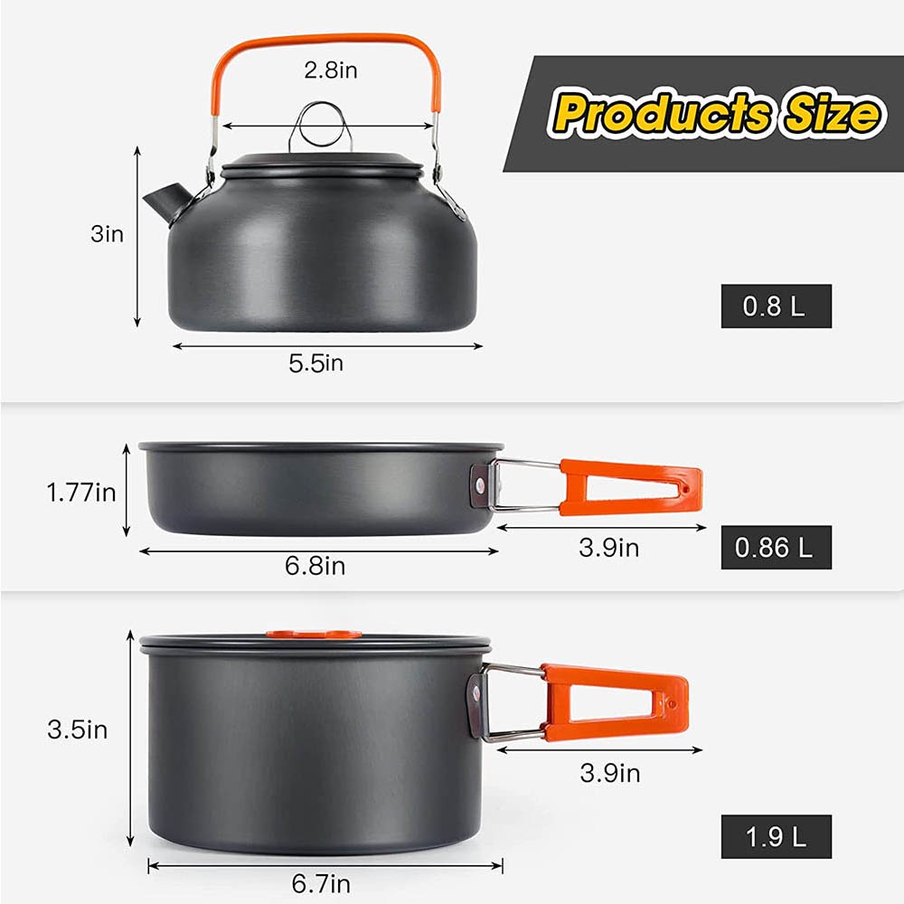 Outdoor camping cooker portabl - đánh giá và giá Outdoor Camping Kettle