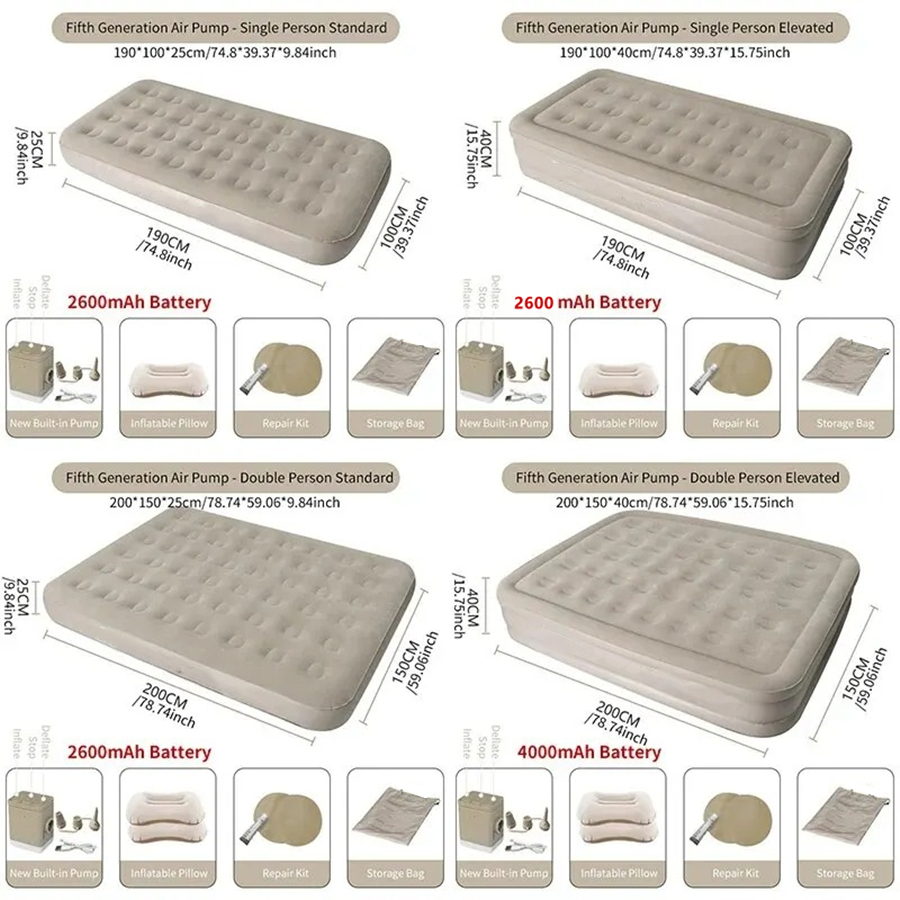 Interior Air Mattress Glamping - đánh giá và giá Outdoor Camping Furniture