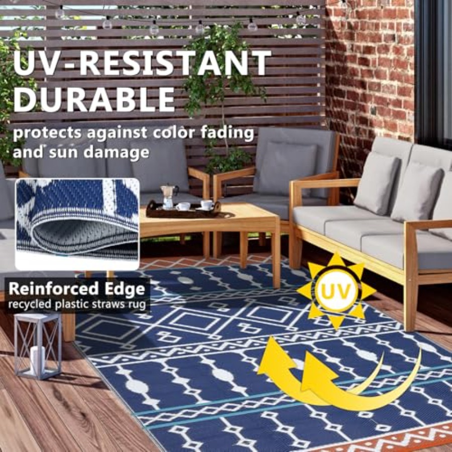 Outdoor Rug, 8x10 FT Waterproo - đánh giá và giá Outdoor Camping Decke