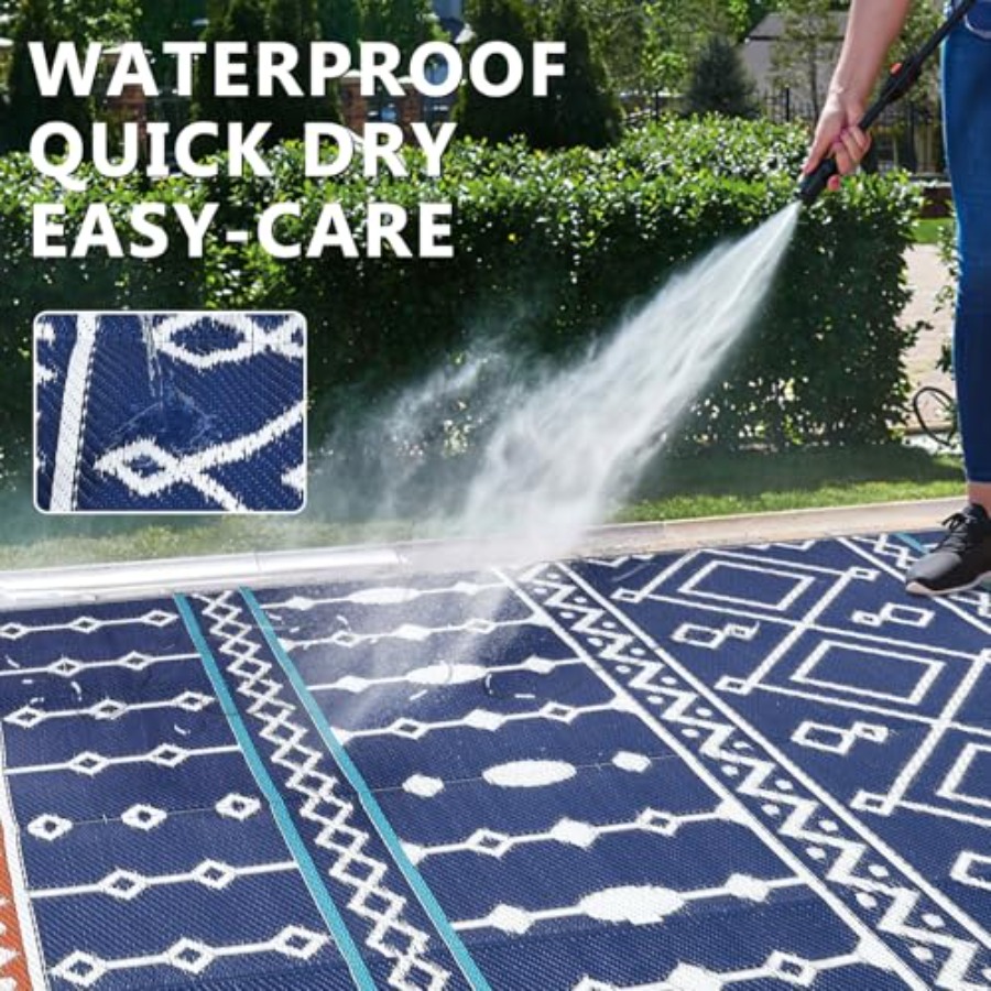 Outdoor Rug, 8x10 FT Waterproo - đánh giá và giá Outdoor Camping Decke
