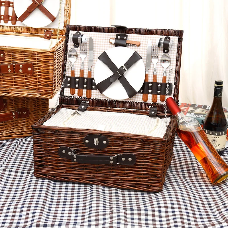 Family outing picnic basket, o - đánh giá và giá Outdoor Camping Food