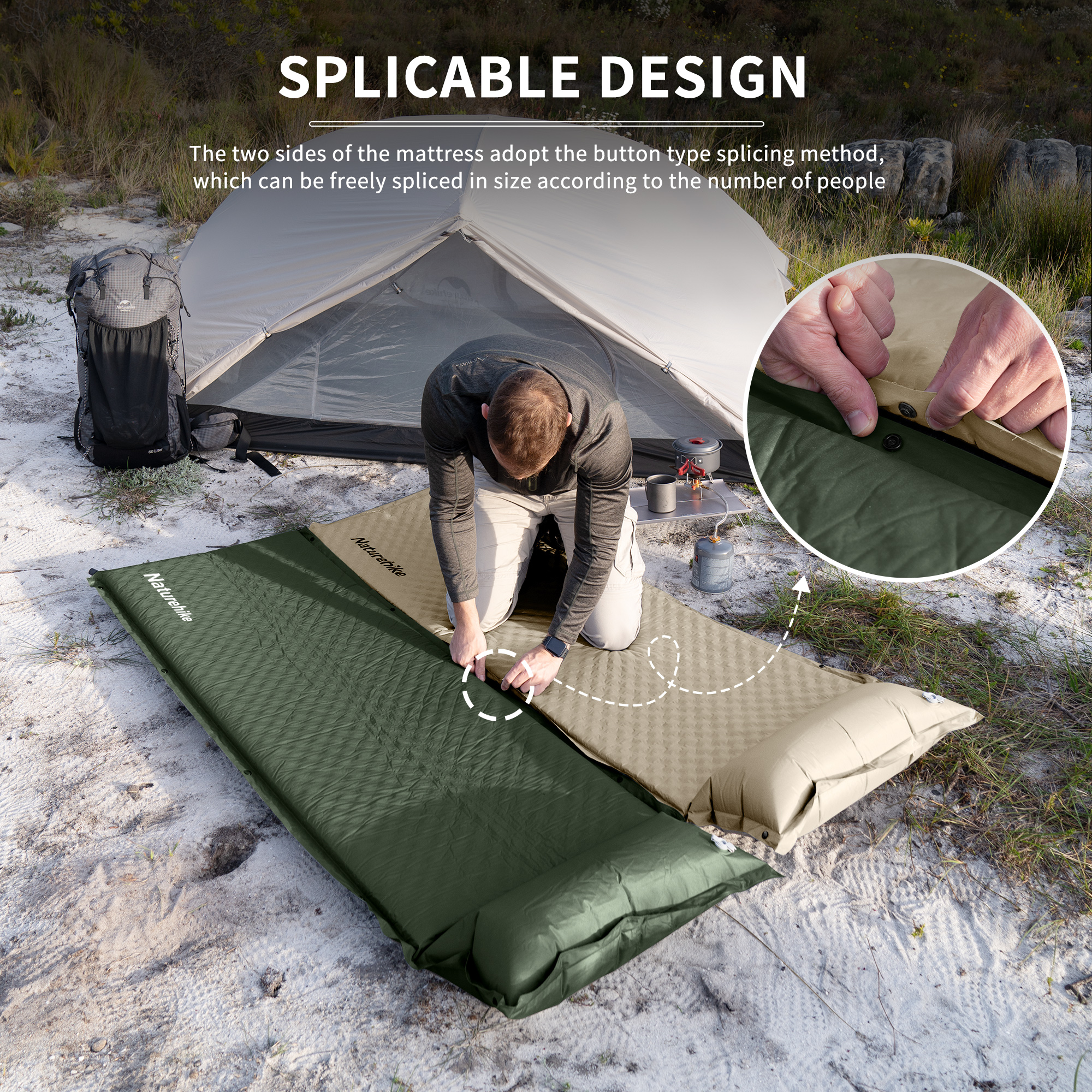 Naturehike 2024 New Camping Se - đánh giá và giá Outdoor Inflatable Camping Tent With Air Pump
