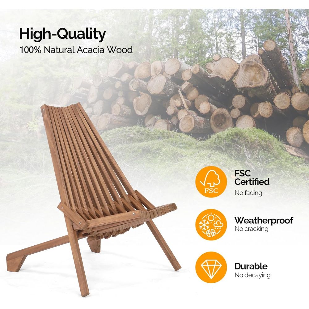Weather-Resistant Acacia Wood  - đánh giá và giá Outdoor Camping Decke