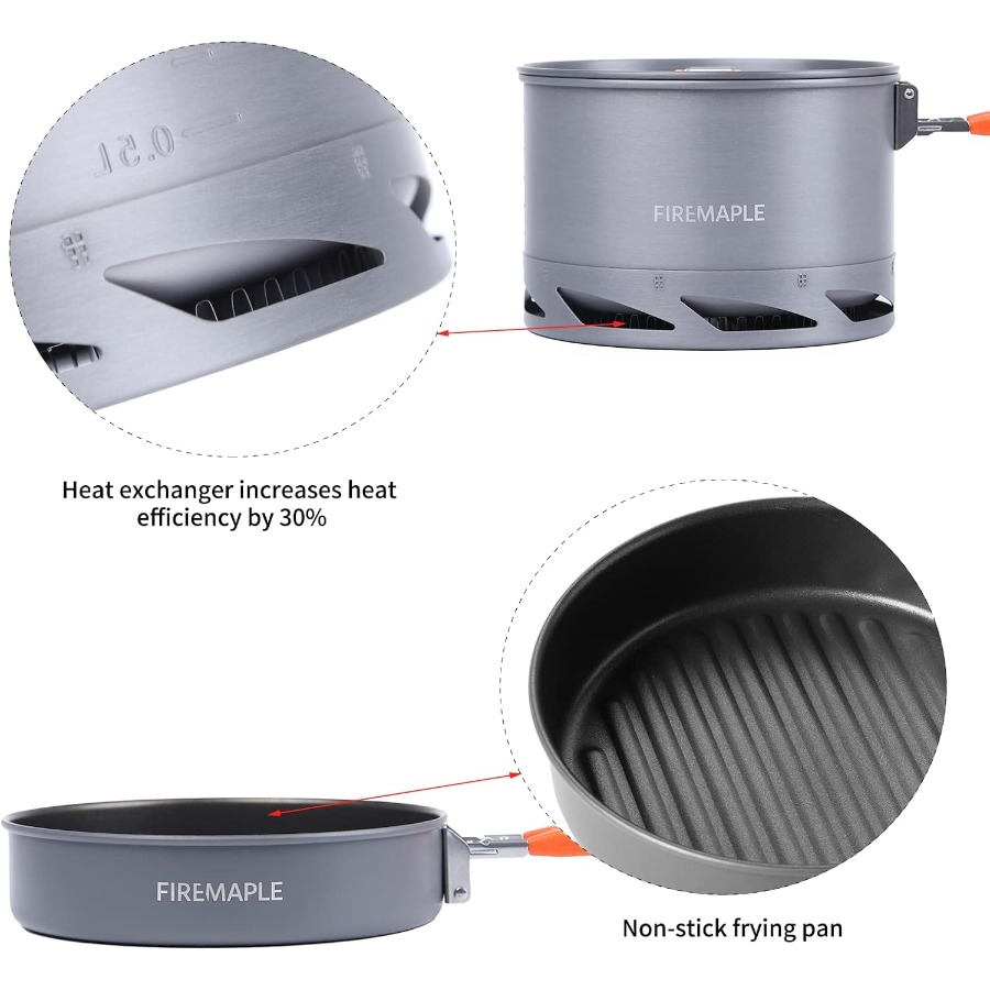 Fire-Maple Feast 4 Piece Campi - đánh giá và giá Outdoor Camping Kettle