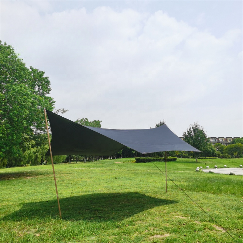 High Quality MCETO 4X5M Black  - đánh giá và giá Waterproof Tarp Shelter