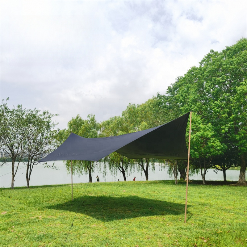 High Quality MCETO 4X5M Black  - đánh giá và giá Waterproof Tarp Shelter