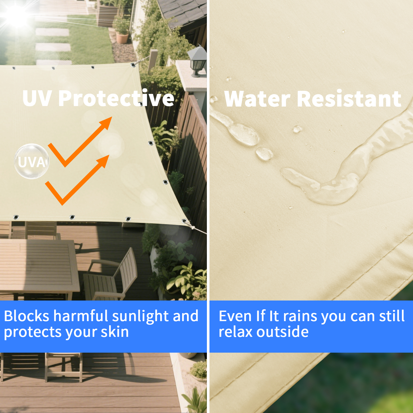 5x4m 4x3m 3x2m Garden Sun Shad - đánh giá và giá Waterproof Tarp Shelter