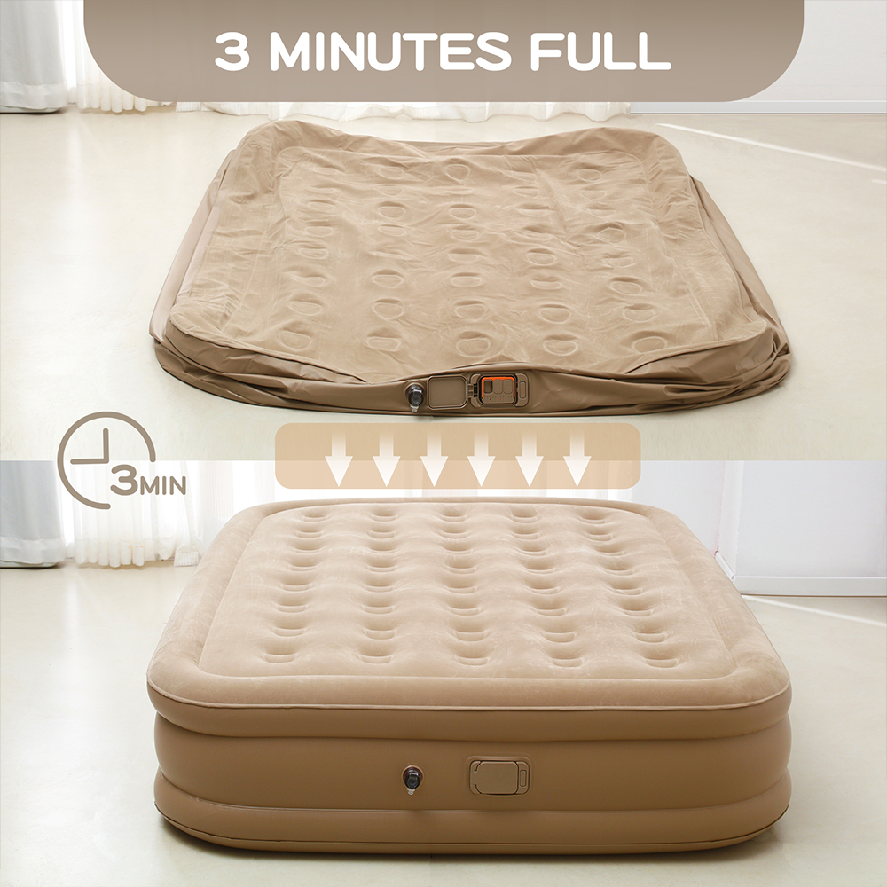 Queen Air Mattress with Built  - đánh giá và giá Outdoor Camping Furniture