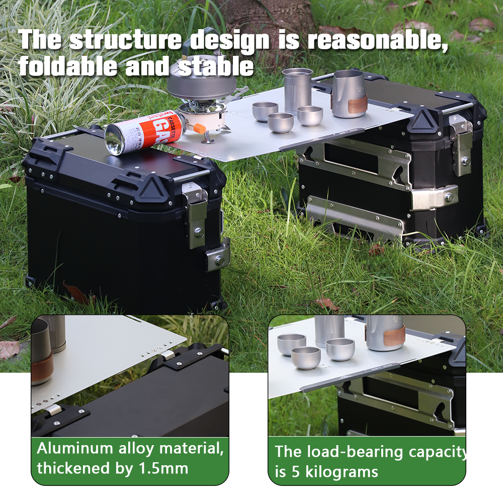 Motorcycle aluminum alloy fold - đánh giá và giá Outdoor Camping Folding Storage Box