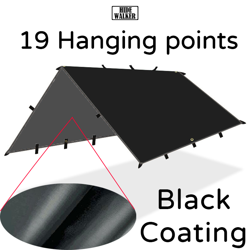 19 Hanging Points Black Coatin - đánh giá và giá Waterproof Tarp Shelter