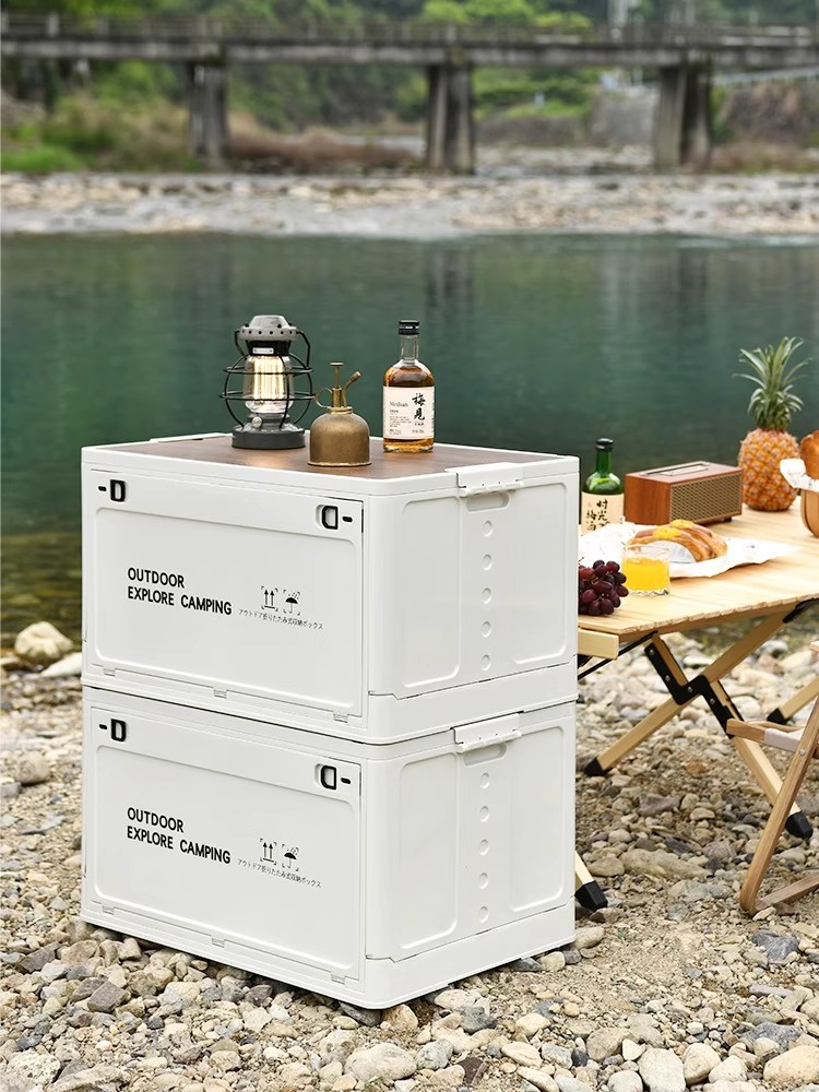 Outdoor Storage Box with Woode - đánh giá và giá Outdoor Camping Folding Storage Box