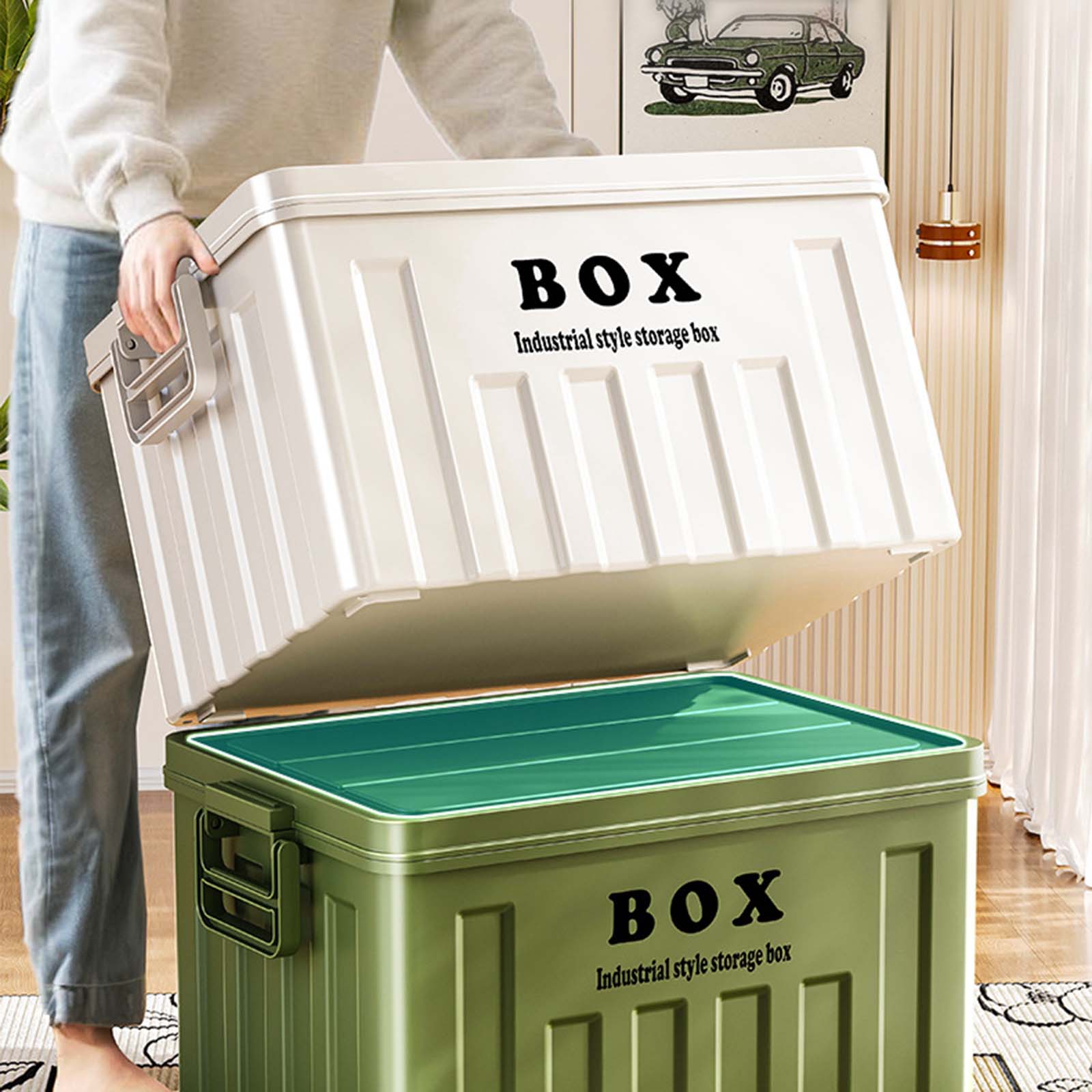 Large Capacity Stackable Lidde - đánh giá và giá Outdoor Camping Folding Storage Box