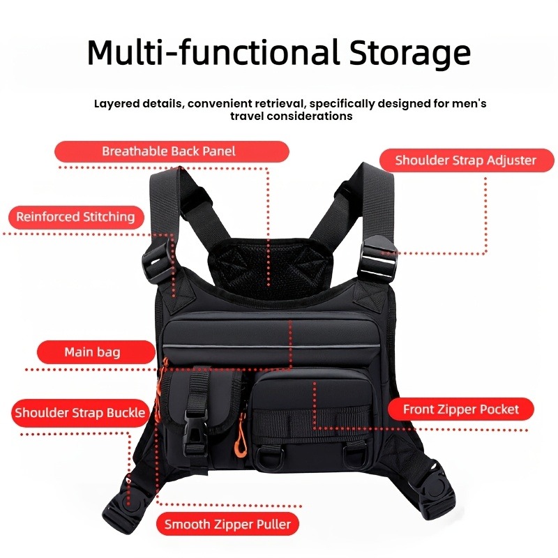 Men's Chest Bag And Motorcycle - đánh giá và giá Outdoor Camping Vest