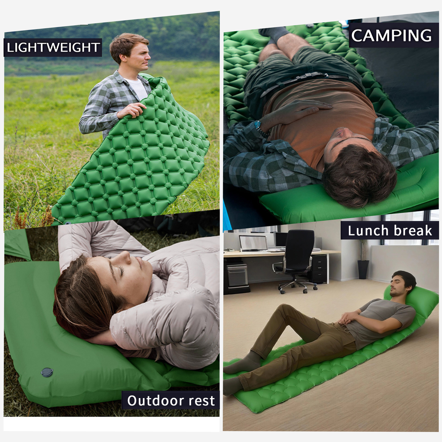 Inflatable Mattress Sleeping P - đánh giá và giá Outdoor Inflatable Camping Tent With Air Pump