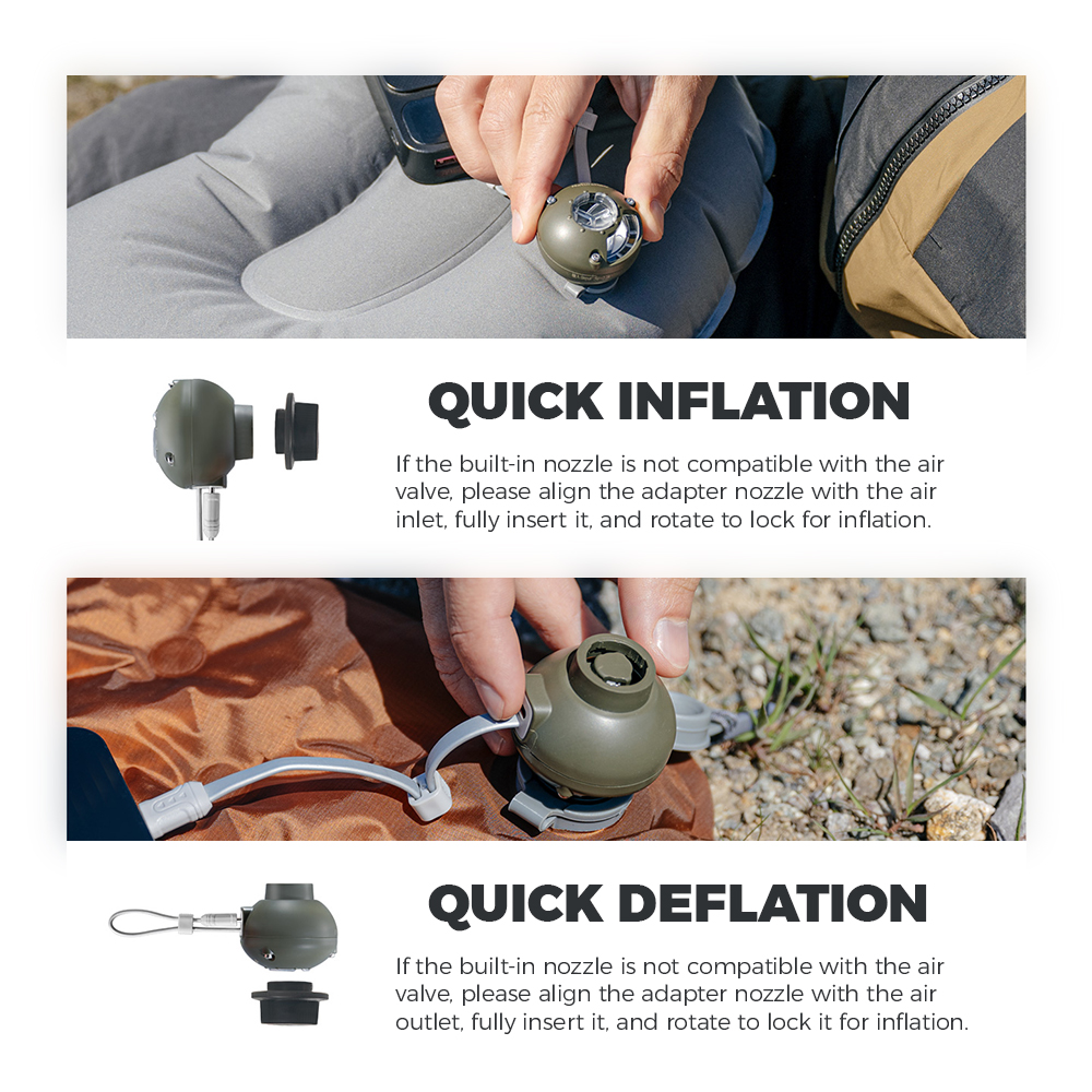 Naturehike Wind-nano Air Pump  - đánh giá và giá Outdoor Inflatable Camping Tent With Air Pump