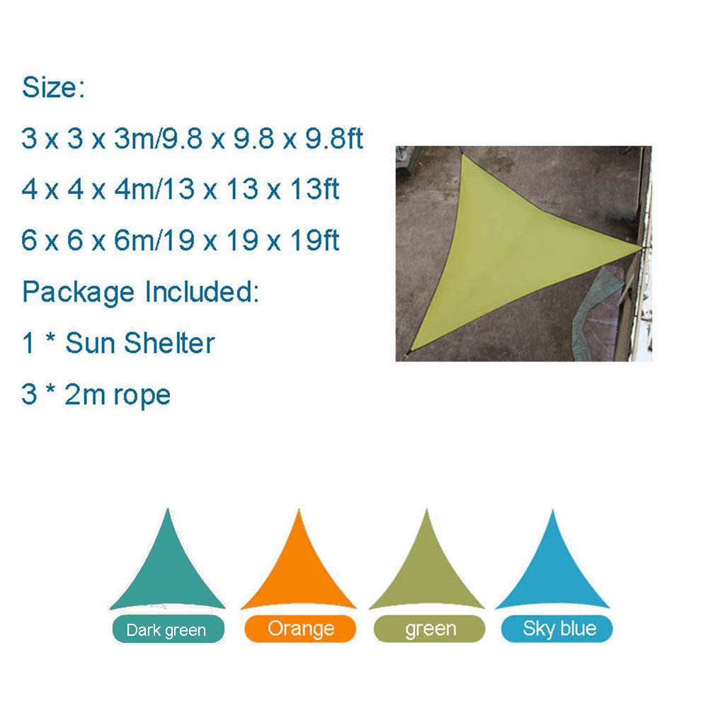 6x6x6m Triangle Sun Shelter Wa - đánh giá và giá Waterproof Tarp Shelter