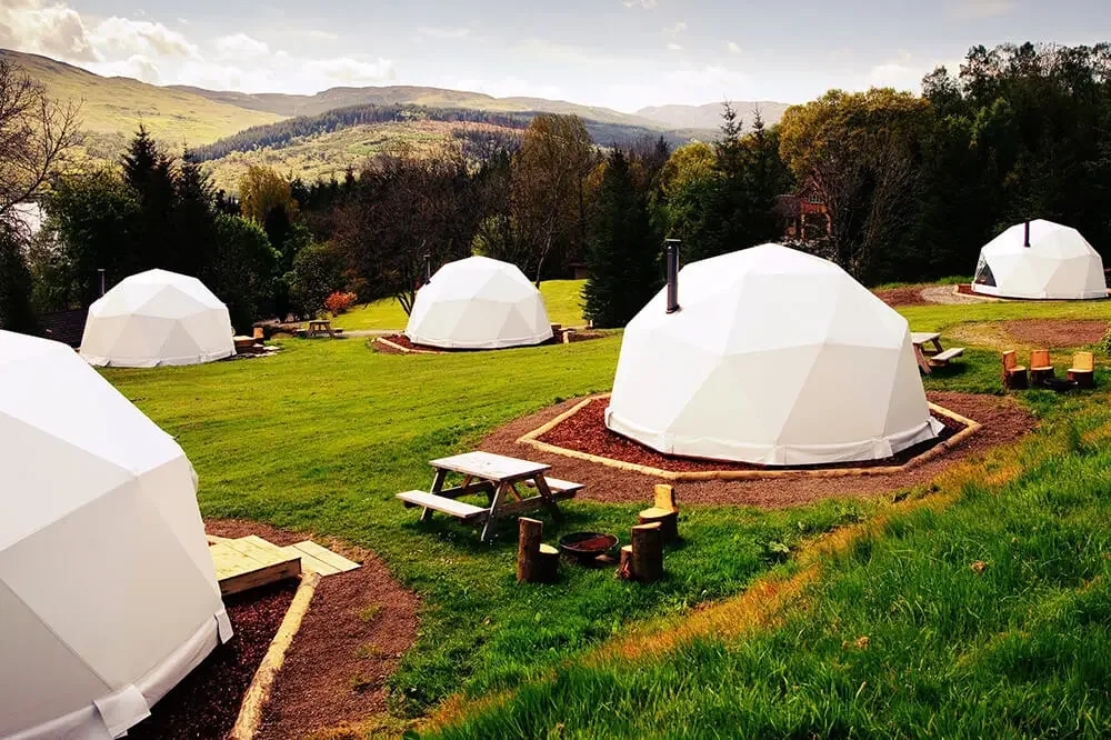 Custom White Round Soundproof  - đánh giá và giá Outdoor Camping And Glamping