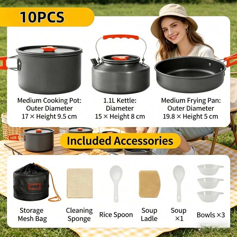 Home Household Camping Cookwar - đánh giá và giá Outdoor Camping Kettle