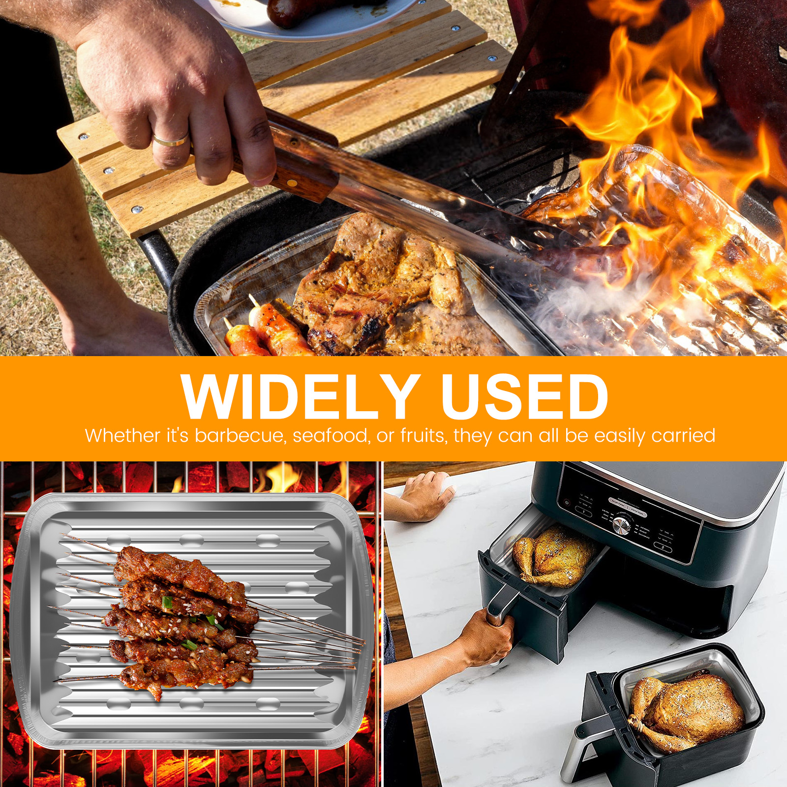 Aluminum Foil Trays Non-Stick  - đánh giá và giá Outdoor Camping Food