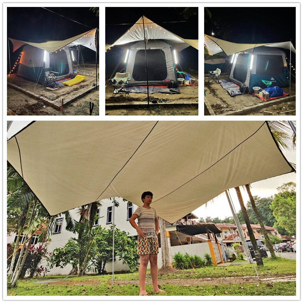 Octagon 5.1x5.1m Large Tarp Wa - đánh giá và giá Waterproof Tarp Shelter