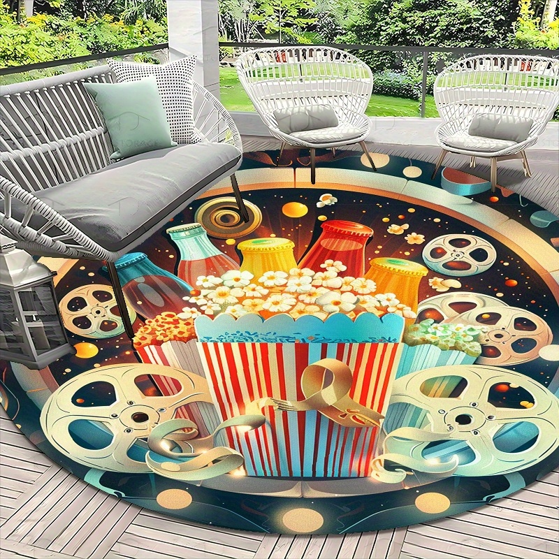 Round Movie Night Area Rug, Re - đánh giá và giá Outdoor Camping Movies
