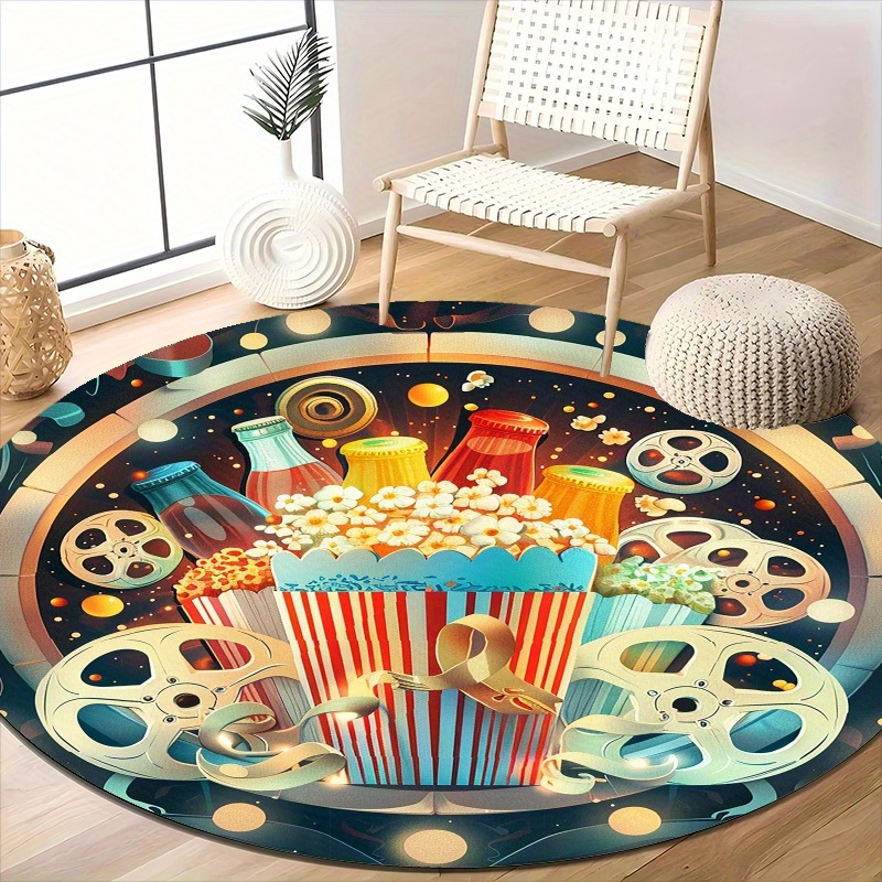 Round Movie Night Area Rug, Re - đánh giá và giá Outdoor Camping Movies