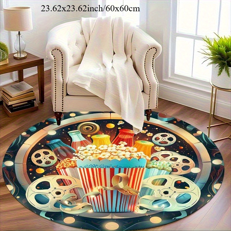 Round Movie Night Area Rug, Re - đánh giá và giá Outdoor Camping Movies