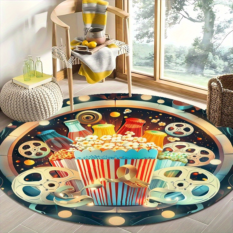 Round Movie Night Area Rug, Re - đánh giá và giá Outdoor Camping Movies