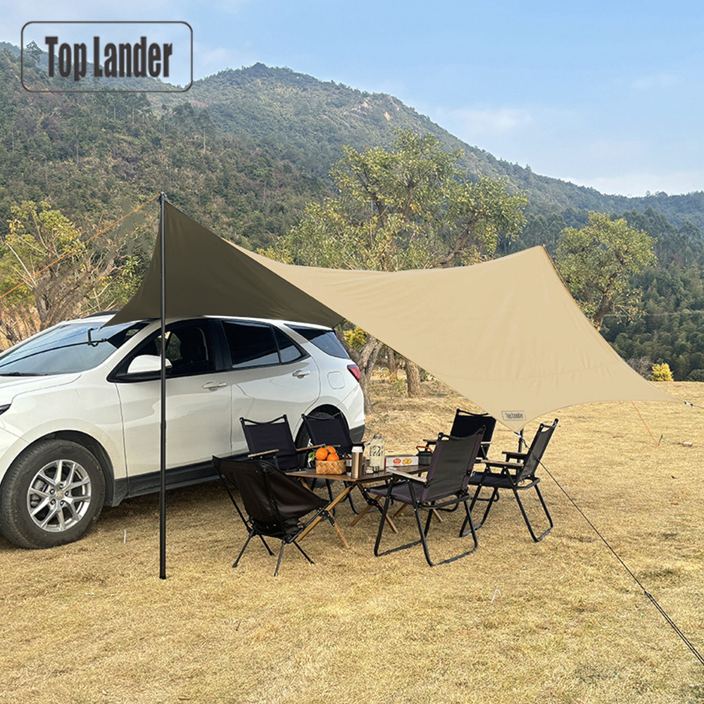 4.5x4.5m Car Awning Sun Shade  - đánh giá và giá Waterproof Tarp Shelter
