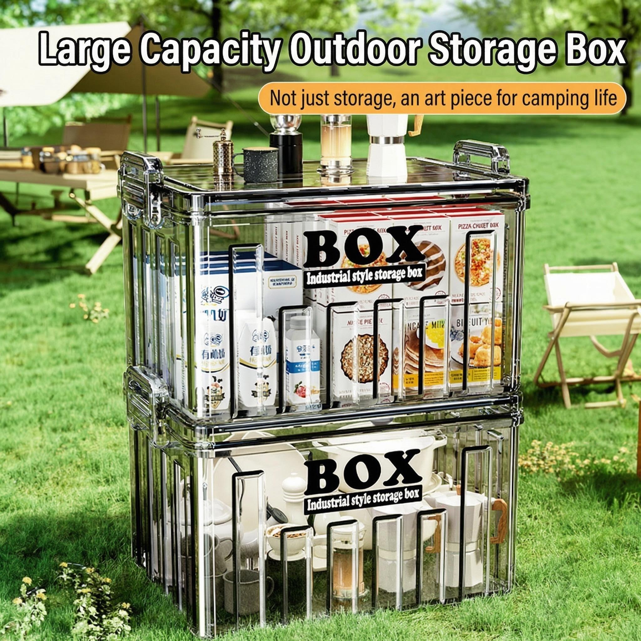 Organizing boxes, snacks, frui - đánh giá và giá Outdoor Camping Folding Storage Box