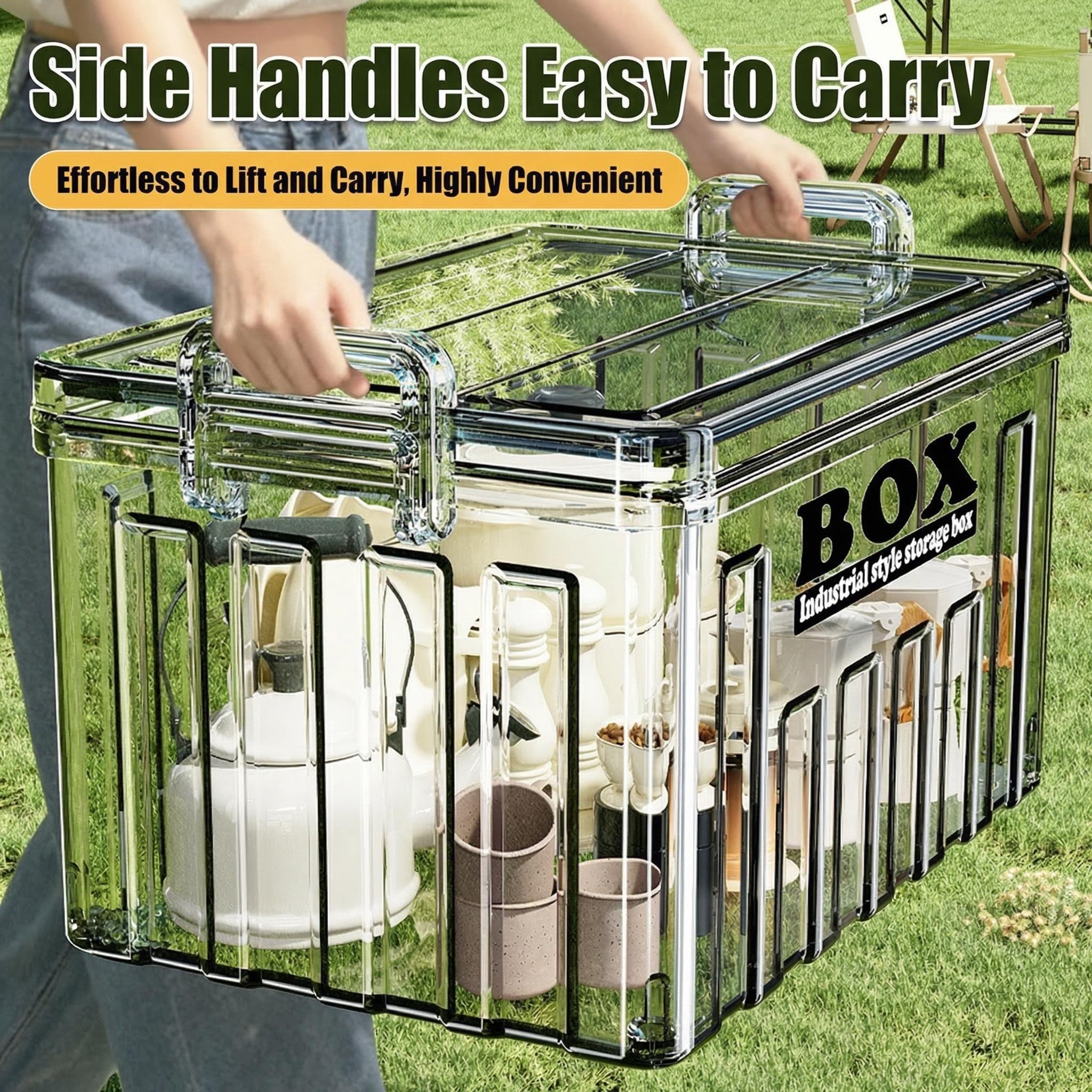 Organizing boxes, snacks, frui - đánh giá và giá Outdoor Camping Folding Storage Box