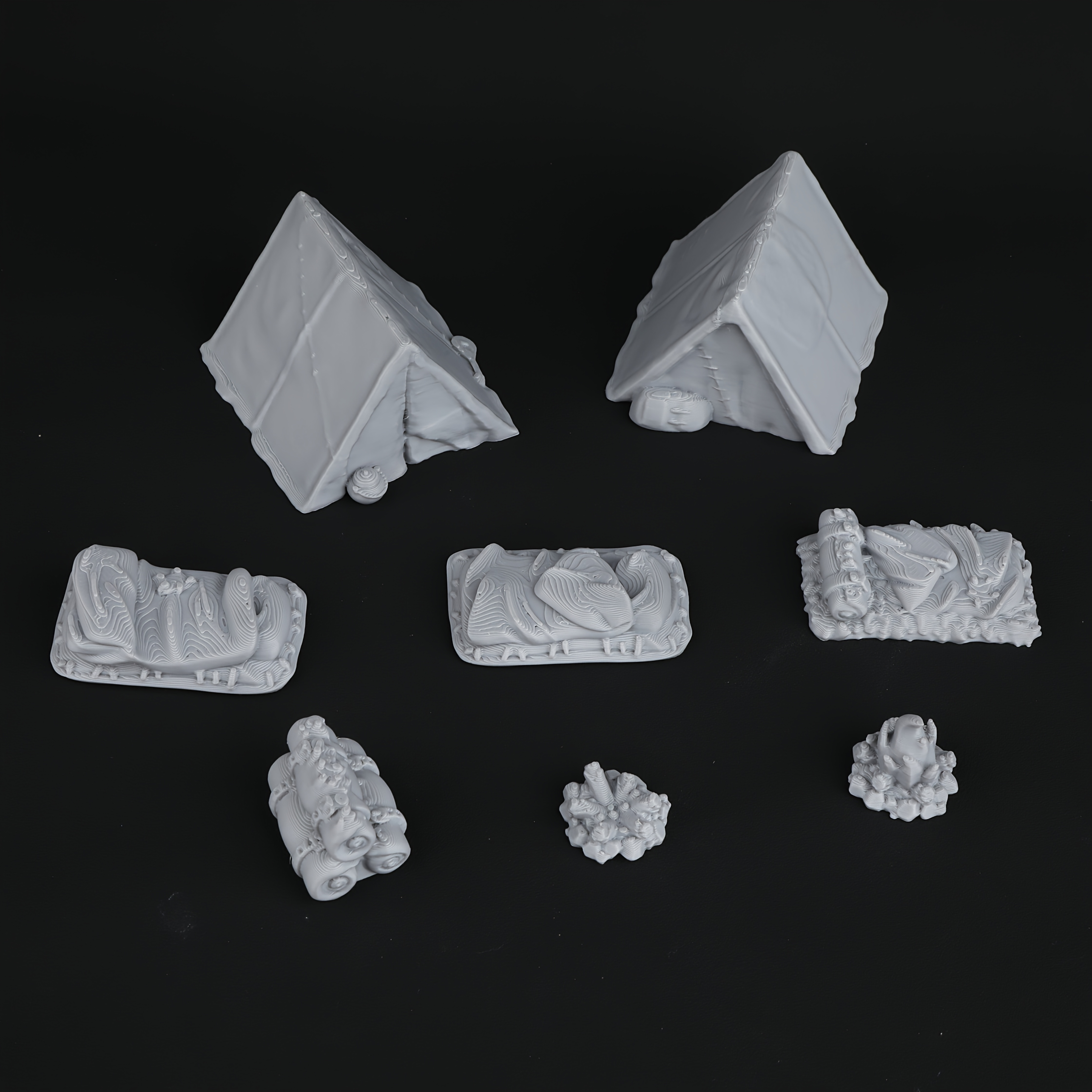 8pcs RPG Adventurer's Camp Min - đánh giá và giá Outdoor Camping Games