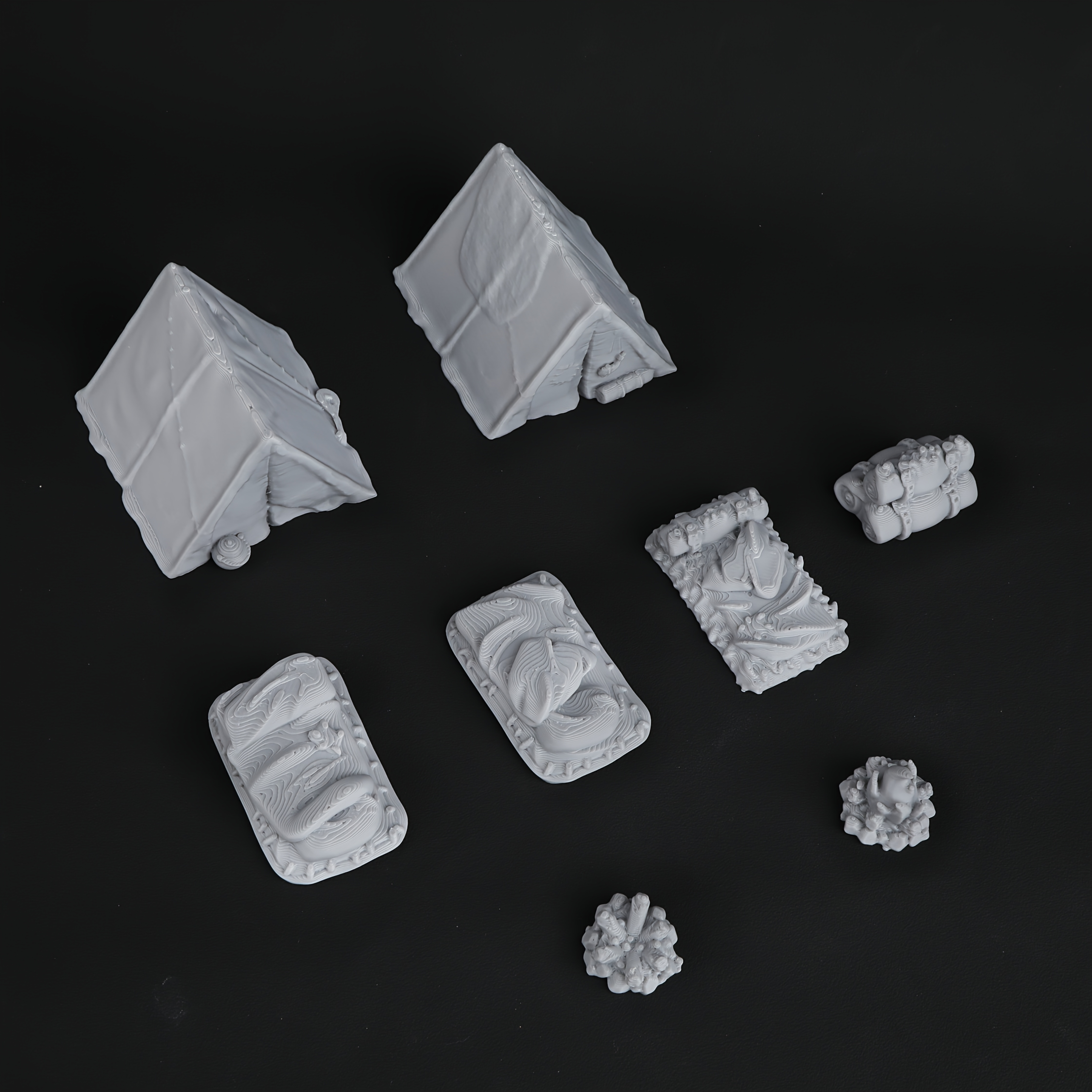 8pcs RPG Adventurer's Camp Min - đánh giá và giá Outdoor Camping Games