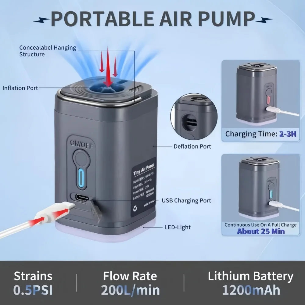Portable Air Pump Camping Matt - đánh giá và giá Outdoor Inflatable Camping Tent With Air Pump