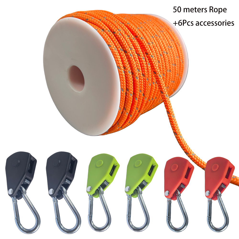 50M Reflective Tent Rope 4mm C - đánh giá và giá Outdoor Camping Extension Cord