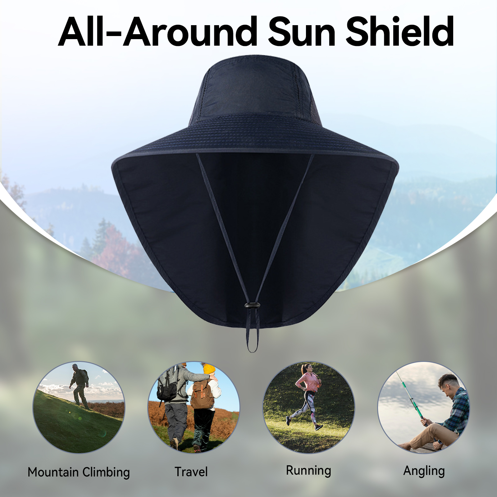 Outdoor UV Protection Sun Hat  - đánh giá và giá Camping Outdoor Quick Drying Sun Neck Protection Cap Hat