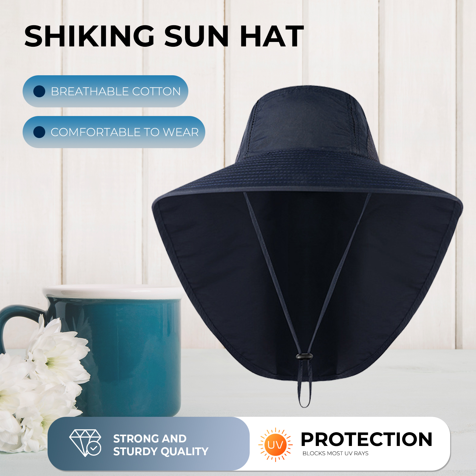 Outdoor UV Protection Sun Hat  - đánh giá và giá Camping Outdoor Quick Drying Sun Neck Protection Cap Hat