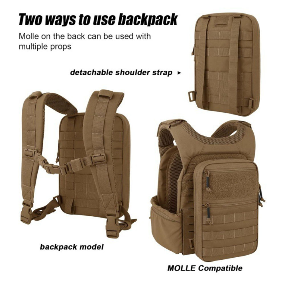 Tactical MOLLE Backpack Waterp - đánh giá và giá Outdoor Camping Vest
